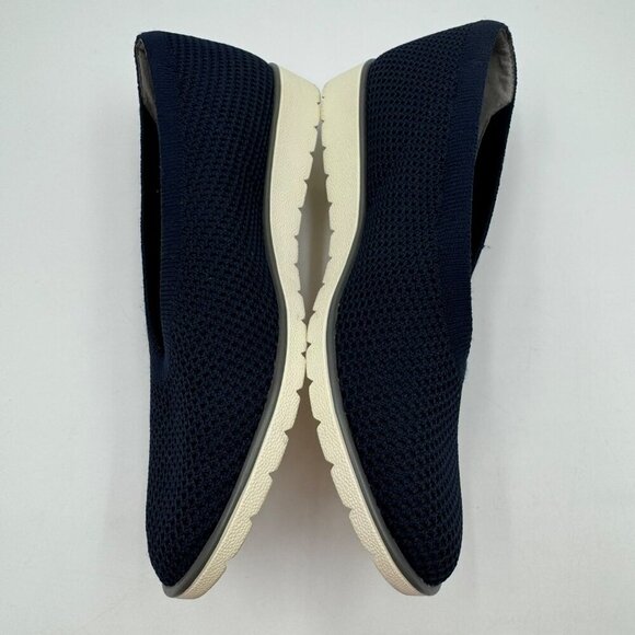 Eileen Fisher Womens Seam Knit Stretch Flat Loafer Slip-On Navy Blue Size 6.5 - Picture 5 of 8